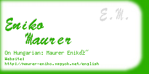 eniko maurer business card